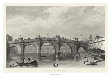 Vue Du Pont Neuf by A.Pugin art print