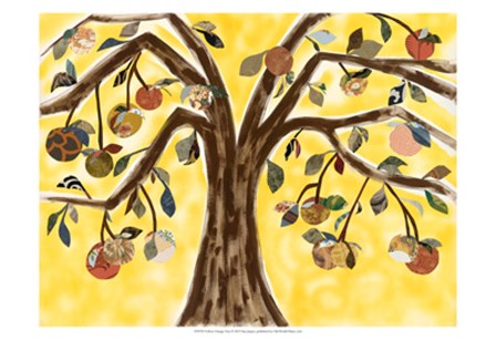 Yellow Orange Tree by Sisa Jasper art print