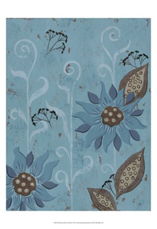 Whimsical Blue Floral II by Jade Reynolds art print