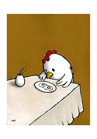 I Asked for Scrambled (Chicken) by Luke Chueh art print
