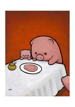 Revenge Is a Dish (Pig) by Luke Chueh art print
