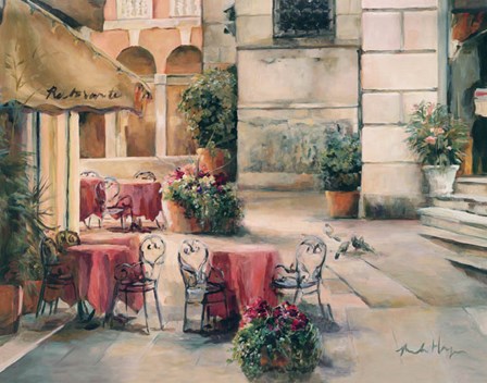Plaza Cafe by Marilyn Hageman art print