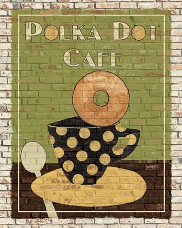 Polka Dot Cafe by Avery Tillmon art print