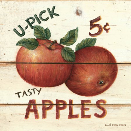 U-Pick Apples by David Carter Brown art print