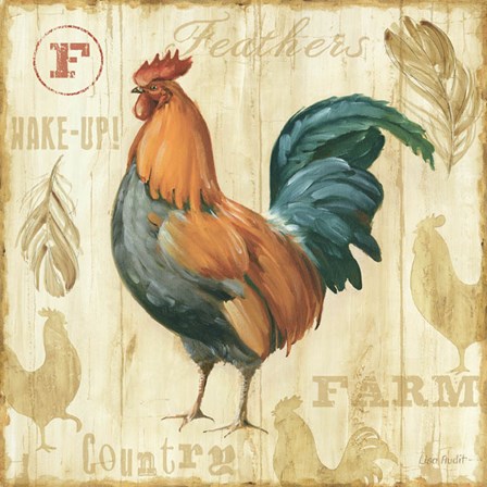 Joli Rooster II by Lisa Audit art print