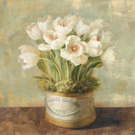 Hatbox Tulips by Danhui Nai art print