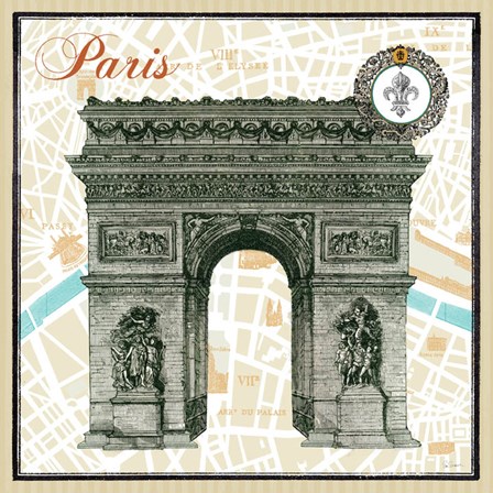 Monuments des Paris Arc by Sue Schlabach art print