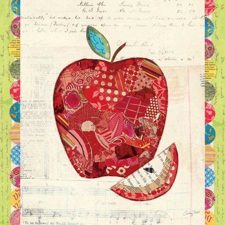 Fruit Collage I - Apple by Courtney Prahl art print
