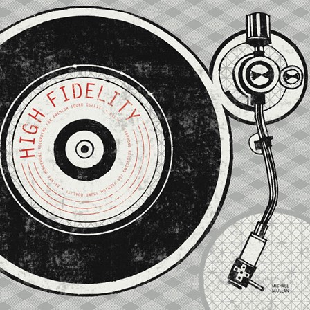 Vintage Analog Record Player by Michael Mullan art print