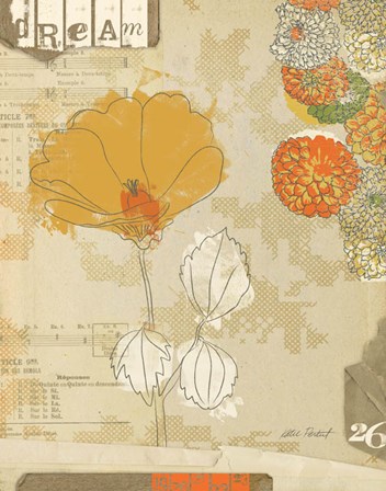 Collaged Botanicals II by Katie Pertiet art print