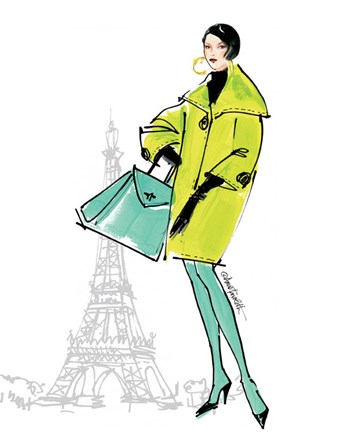 Colorful Fashion II - Paris by Anne Tavoletti art print