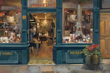 Parisian Wine Shop by Marilyn Hageman art print