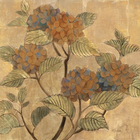 Golden Hydrangea by Albena Hristova art print