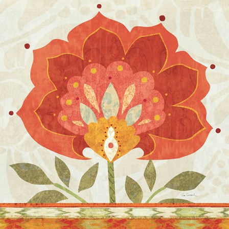 Ikat Bloom I by Sue Schlabach art print