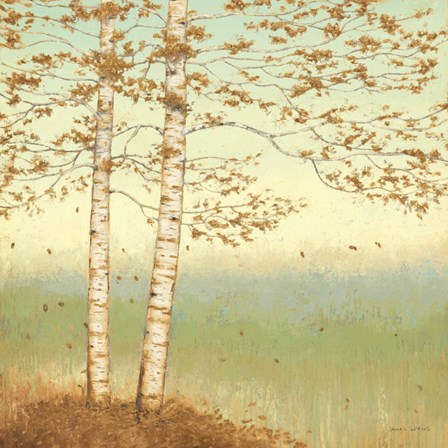 Golden Birch I with Blue Sky by James Wiens art print