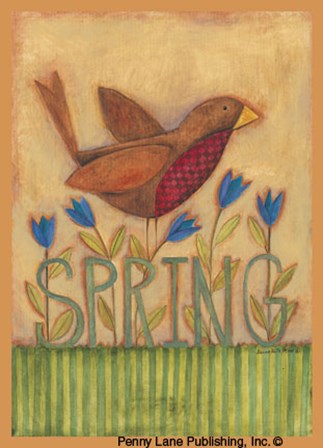 Spring Robin by Bernadette Mood art print