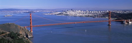 Golden Gate Bridge on a sunny day, San Francisco, California by Panoramic Images art print