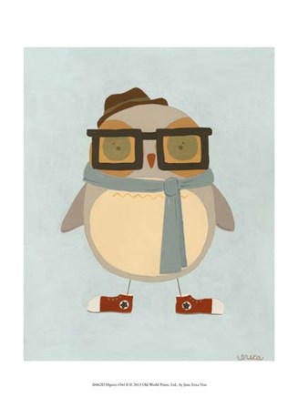 Hipster Owl II by June Erica Vess art print