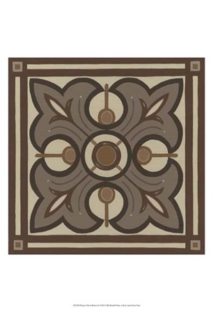 Piazza Tile in Brown II by June Erica Vess art print