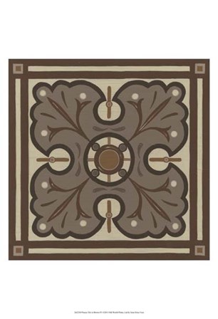 Piazza Tile in Brown IV by June Erica Vess art print