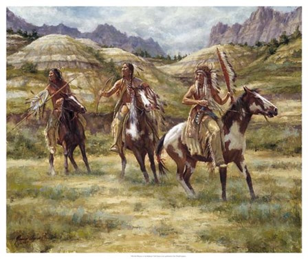 Warriors of the Badlands by James Ayers art print