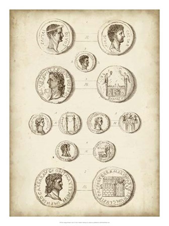 Antique Roman Coins I art print