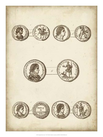 Antique Roman Coins V art print