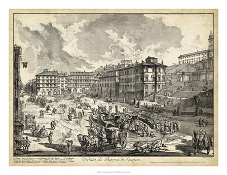 Veduta di Piazza di Spagna by Francesco Piranesi art print