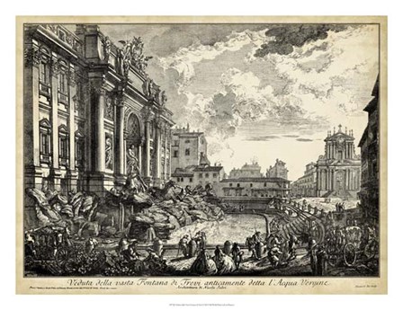 Veduta della Vasta Fontana di Trevi by Francesco Piranesi art print