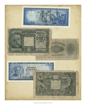 Antique Currency III by Vision Studio art print