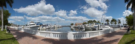 Park at the riverside, Twin Dolphin Marina, Manatee River, Bradenton, Manatee County, Florida by Panoramic Images art print