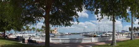 Twin Dolphin Marina, Manatee River, Bradenton, Manatee County, Florida by Panoramic Images art print