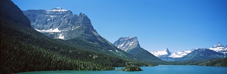 Lake in front of mountains, St. Mary Lake, US Glacier National Park, Montana by Panoramic Images art print