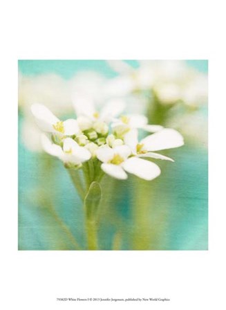 White Flowers I by Jennifer Jorgensen art print