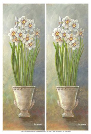 2-Up Narcissus Vertical by Wendy Russell art print