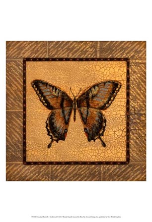 Crackled Butterfly - Swallowtail by Wendy Russell art print