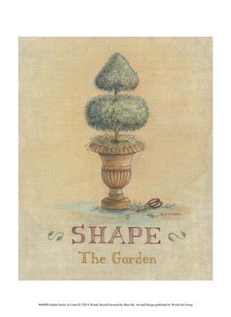 Garden Series in Linen II by Wendy Russell art print