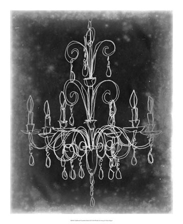 Chalkboard Chandelier Sketch II by Ethan Harper art print