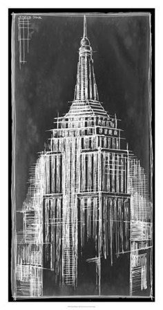 Empire State Blueprint by Ethan Harper art print