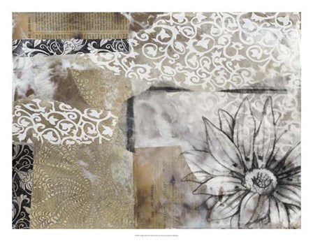 Collage Fleur II by Jennifer Goldberger art print