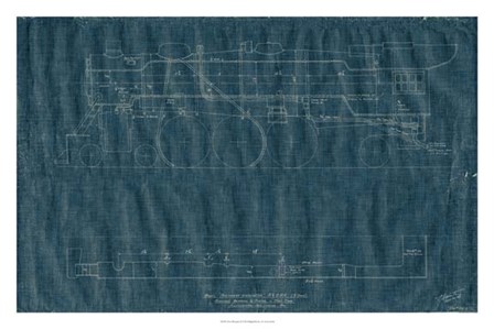 Train Blueprint II by Vision Studio art print