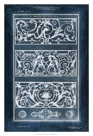 Ornamental Iron Blueprint II by Vision Studio art print