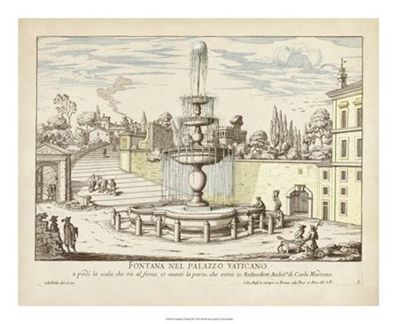 Fountains of Rome III by Vision Studio art print