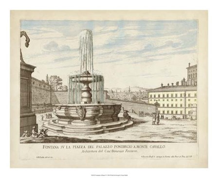 Fountains of Rome V by Vision Studio art print