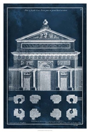 Palace Facade Blueprint I by Vision Studio art print