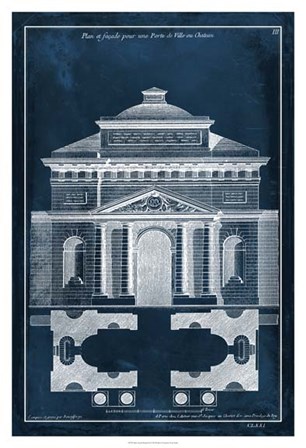 Palace Facade Blueprint II by Vision Studio art print