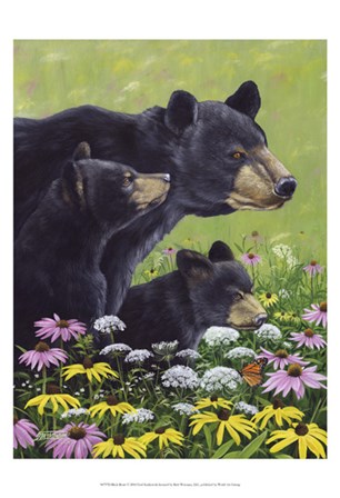 Black Bears by Fred Szatkowski art print