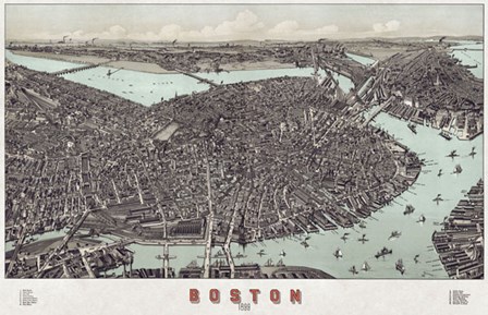 Boston, Massachusetts, 1899 by N. Stuart Walker art print