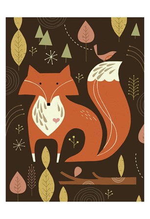 Fox in the Woods by Tracy Walker art print