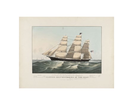 The Clipper Ship &quot;Sovereign of the Seas&quot;, 1852 by Nathaniel Currier art print